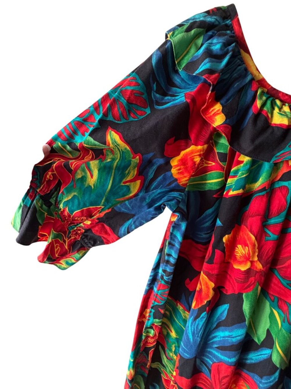 Hilo Hattie Hawaiian Original Womens Floral Maxi Dress Size L Multicolor Cotton - Picture 4 of 12